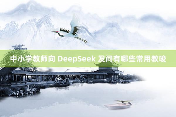 中小学教师向 DeepSeek 发问有哪些常用教唆